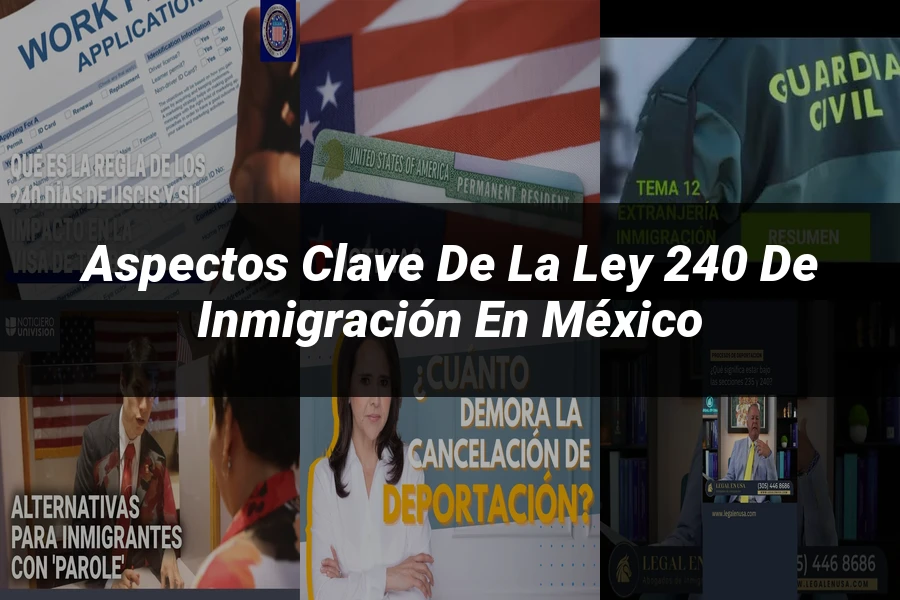 "Aspectos clave de la ley 240 de inmigración en México"