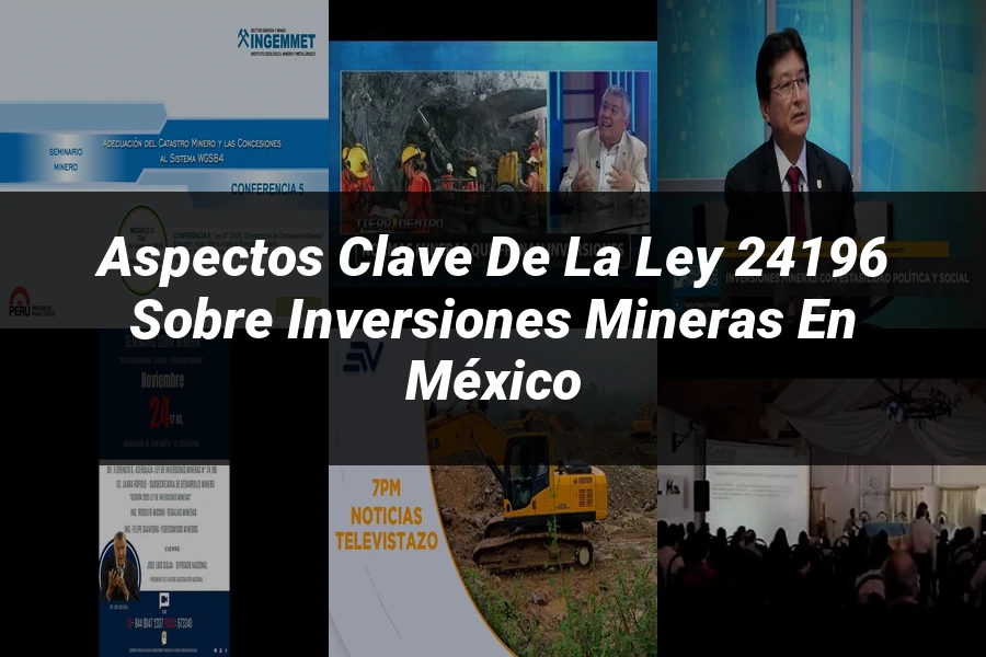 "Aspectos clave de la ley 24196 sobre inversiones mineras en México"