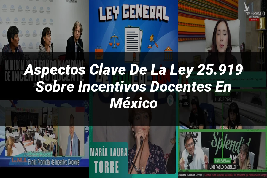"Aspectos clave de la ley 25.919 sobre incentivos docentes en México"