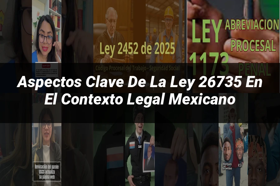 "Aspectos clave de la ley 26735 en el contexto legal mexicano"