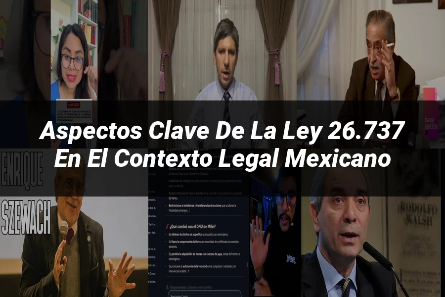 "Aspectos clave de la ley 26.737 en el contexto legal mexicano"