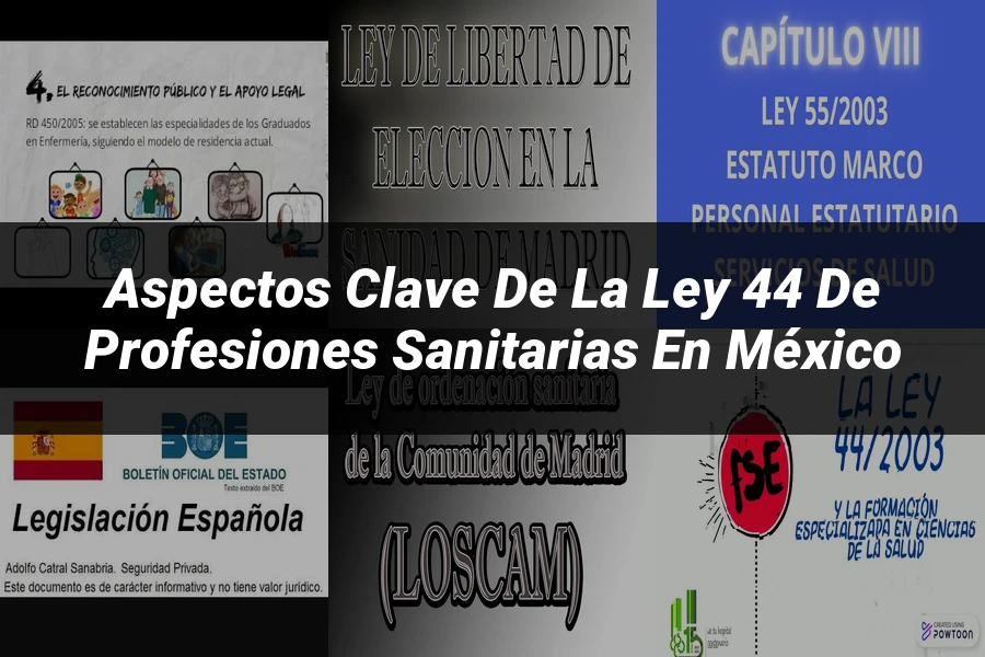 "Aspectos clave de la ley 44 de profesiones sanitarias en México"