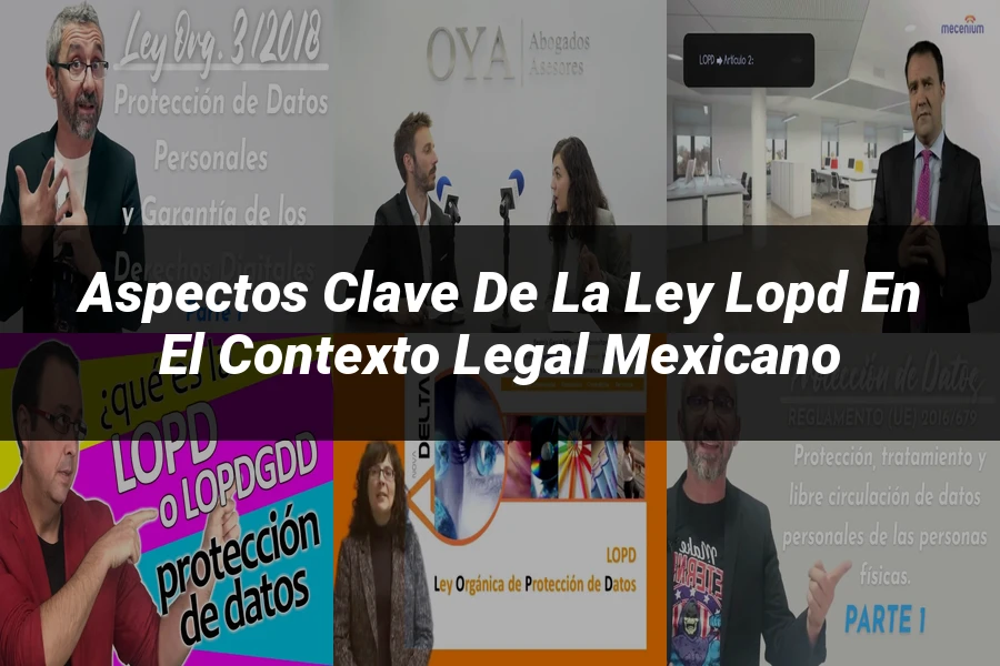 "Aspectos clave de la ley LOPD en el contexto legal mexicano"