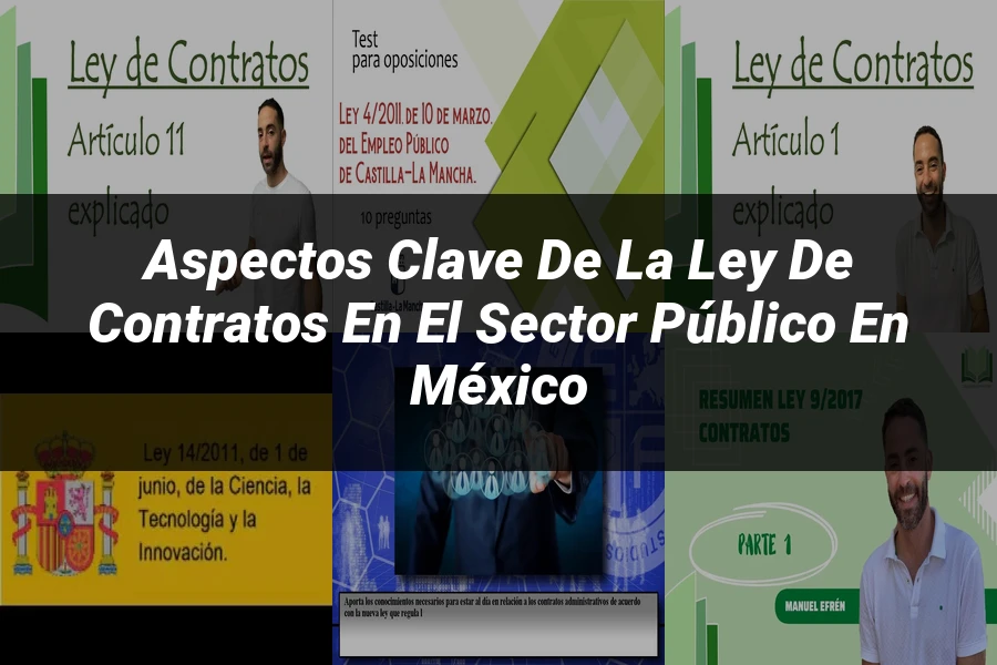 "Aspectos clave de la ley de contratos en el sector público en México"