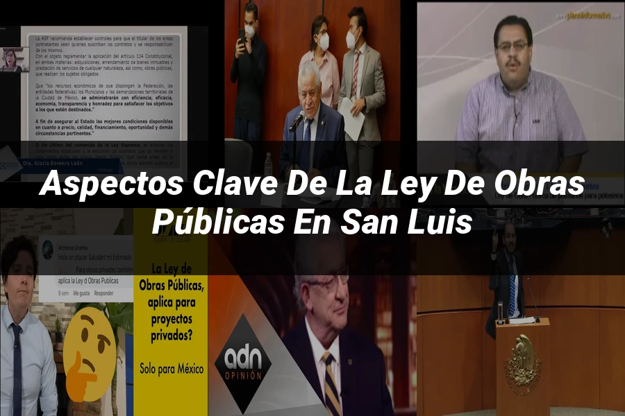 "Aspectos clave de la ley de obras públicas en San Luis"