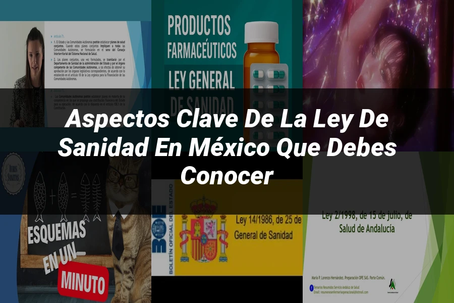 "Aspectos clave de la ley de sanidad en México que debes conocer"
