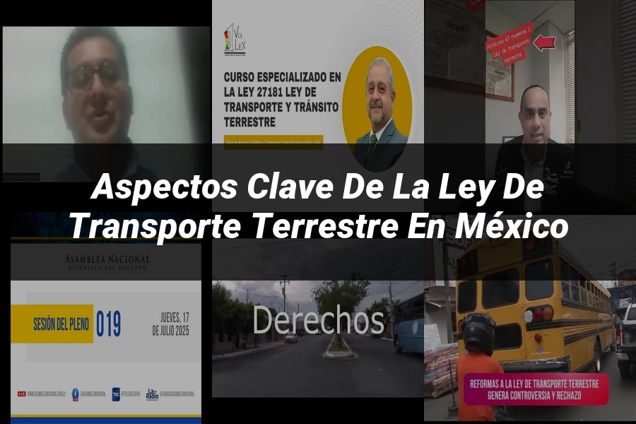 "Aspectos clave de la ley de transporte terrestre en México"
