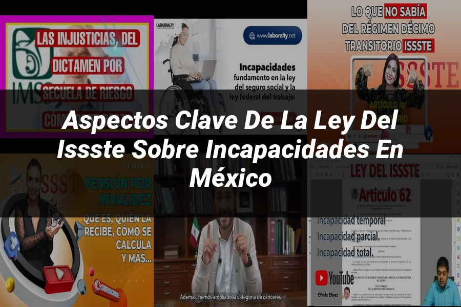 "Aspectos clave de la ley del ISSSTE sobre incapacidades en México"