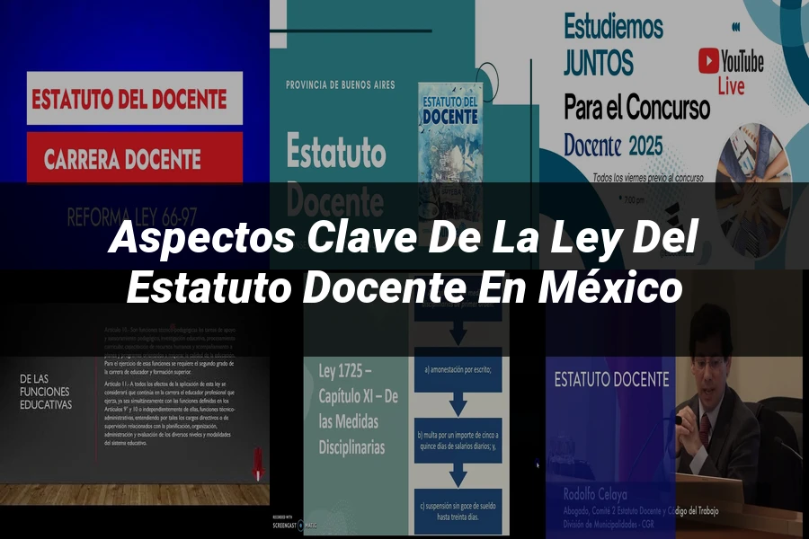 "Aspectos clave de la ley del estatuto docente en México"