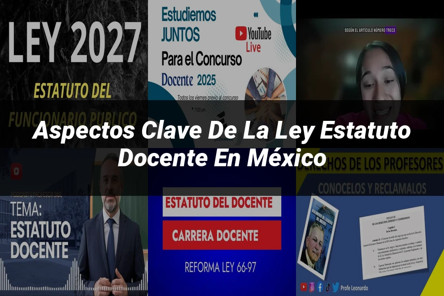 "Aspectos clave de la ley estatuto docente en México"