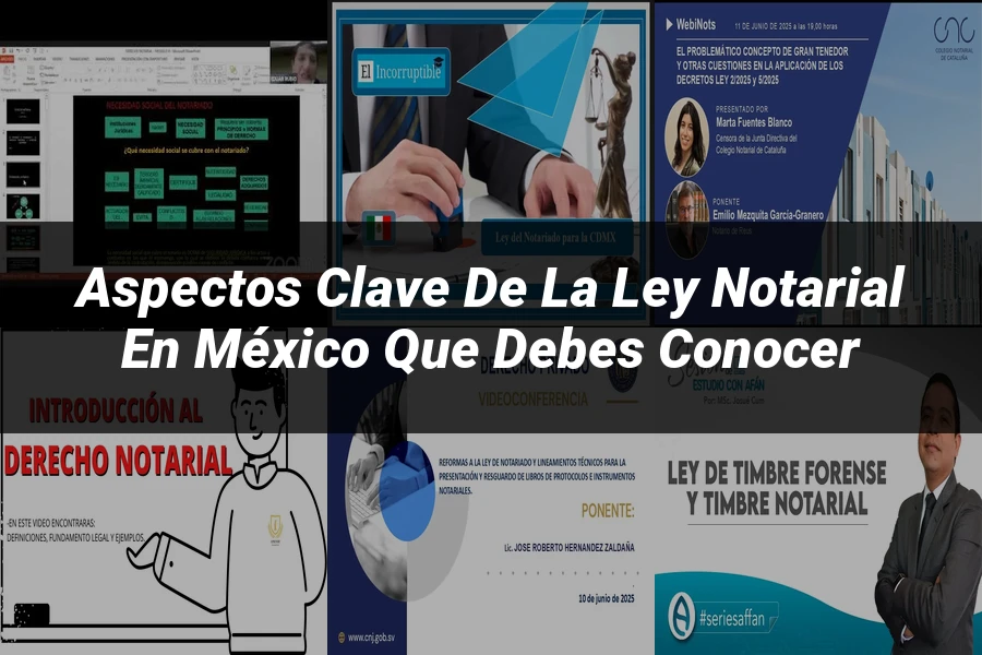 "Aspectos clave de la ley notarial en México que debes conocer"