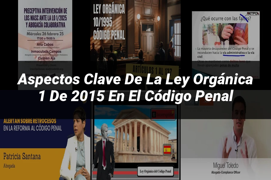 "Aspectos clave de la ley orgánica 1 de 2015 en el código penal"