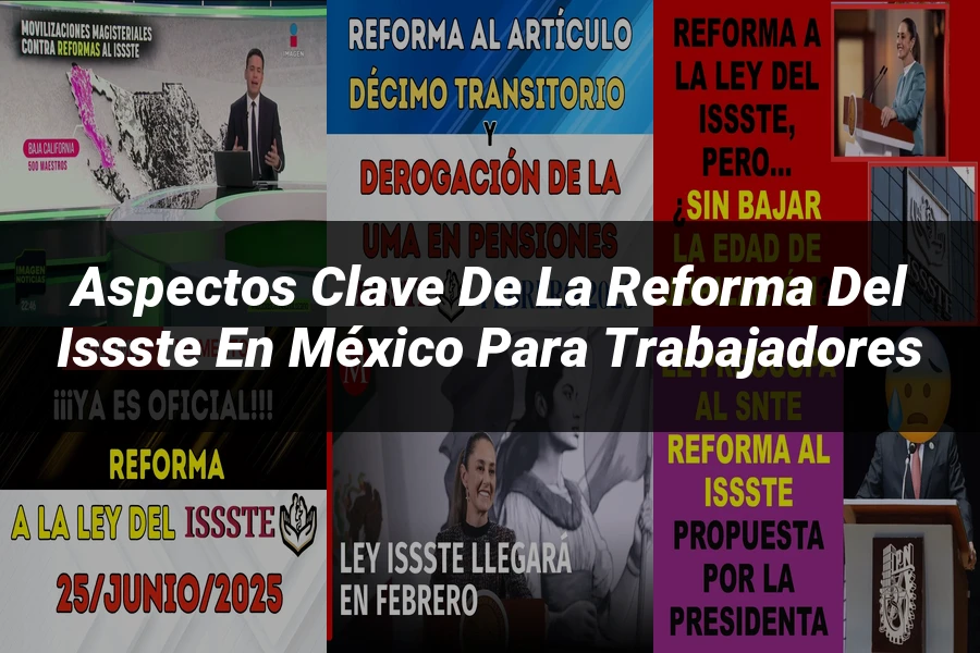 "Aspectos clave de la reforma del ISSSTE en México para trabajadores"