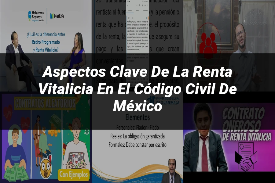 "Aspectos clave de la renta vitalicia en el Código Civil de México"