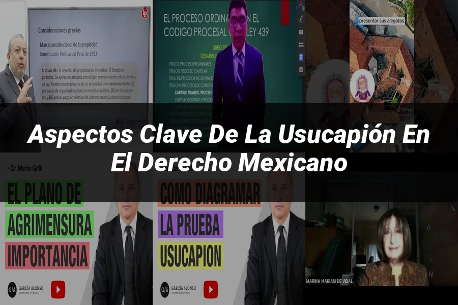"Aspectos clave de la usucapión en el derecho mexicano"