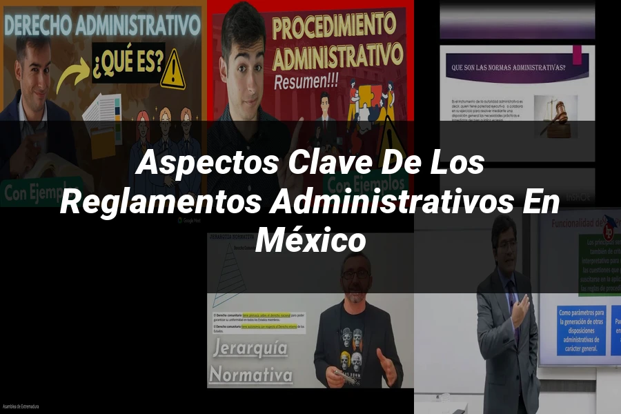 "Aspectos clave de los reglamentos administrativos en México"