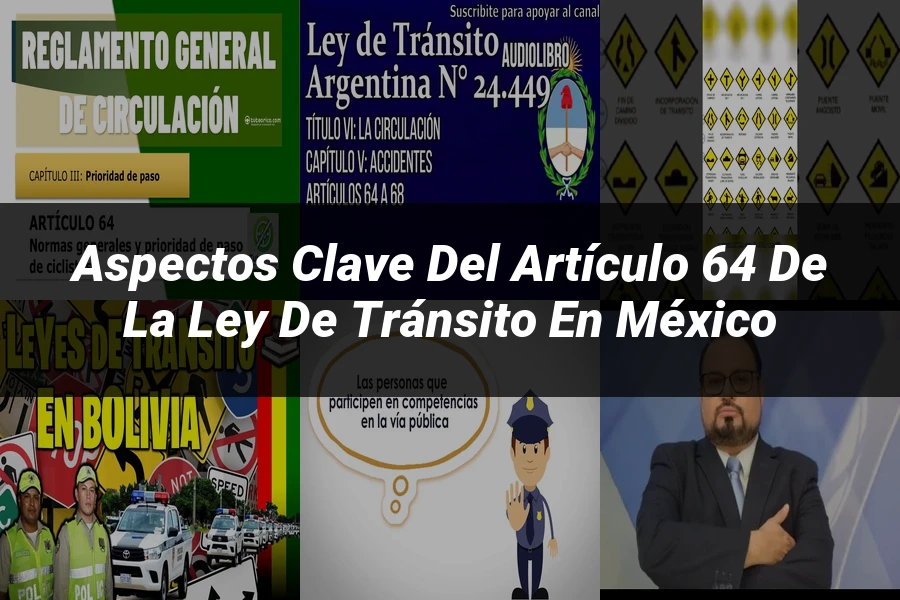 "Aspectos clave del artículo 64 de la ley de tránsito en México"