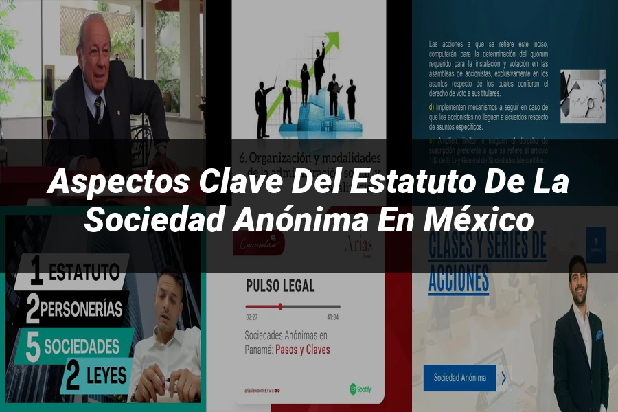 "Aspectos clave del estatuto de la sociedad anónima en México"