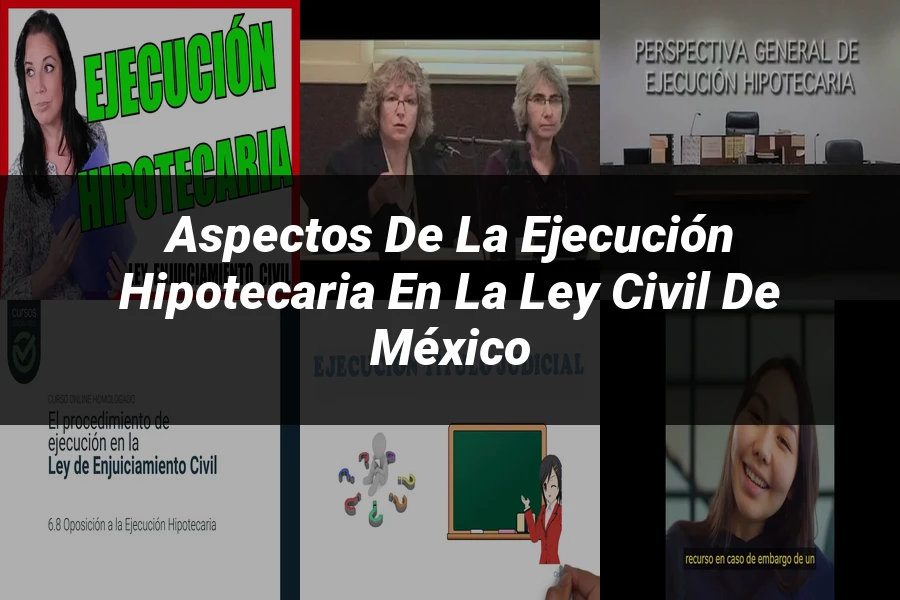 "Aspectos de la ejecución hipotecaria en la ley civil de México"