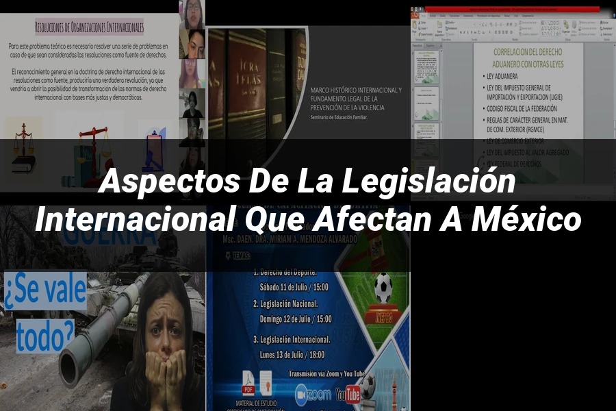 "Aspectos de la legislación internacional que afectan a México"
