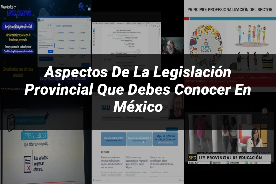 "Aspectos de la legislación provincial que debes conocer en México"