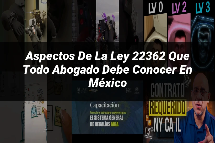 "Aspectos de la ley 22362 que todo abogado debe conocer en México"