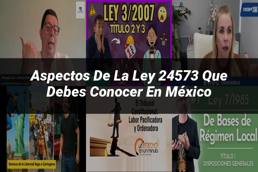 "Aspectos de la ley 24573 que debes conocer en México"