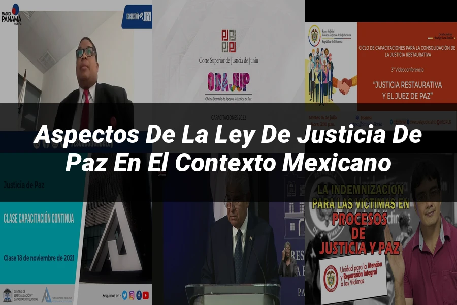 "Aspectos de la ley de justicia de paz en el contexto mexicano"