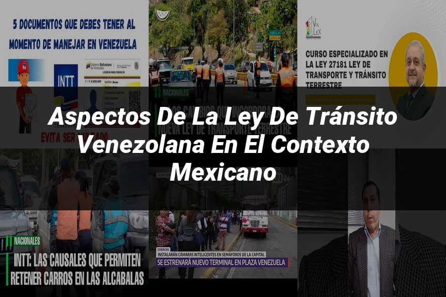 "Aspectos de la ley de tránsito venezolana en el contexto mexicano"