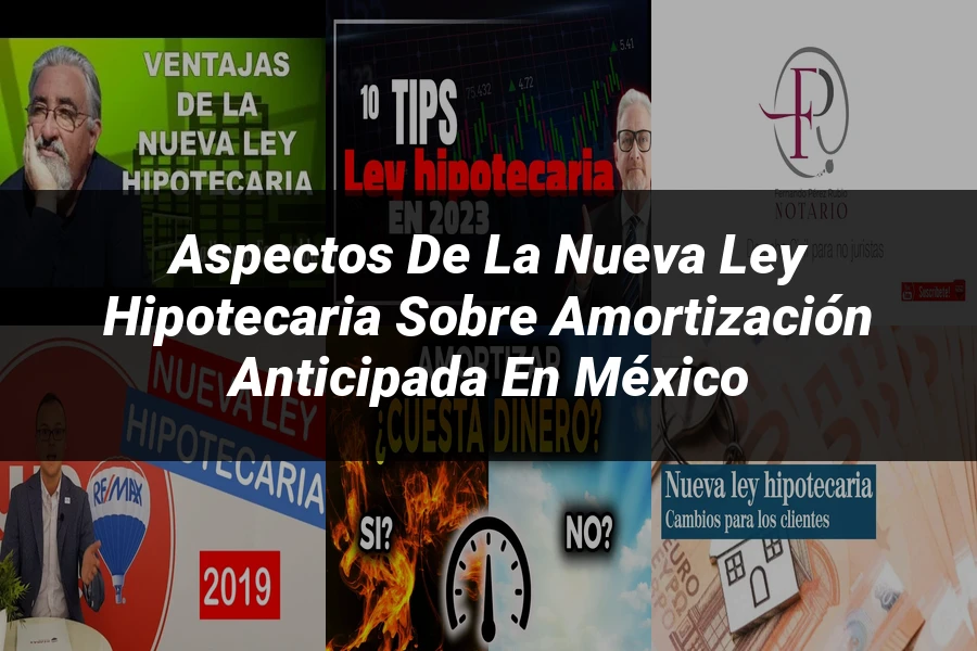 "Aspectos de la nueva ley hipotecaria sobre amortización anticipada en México"