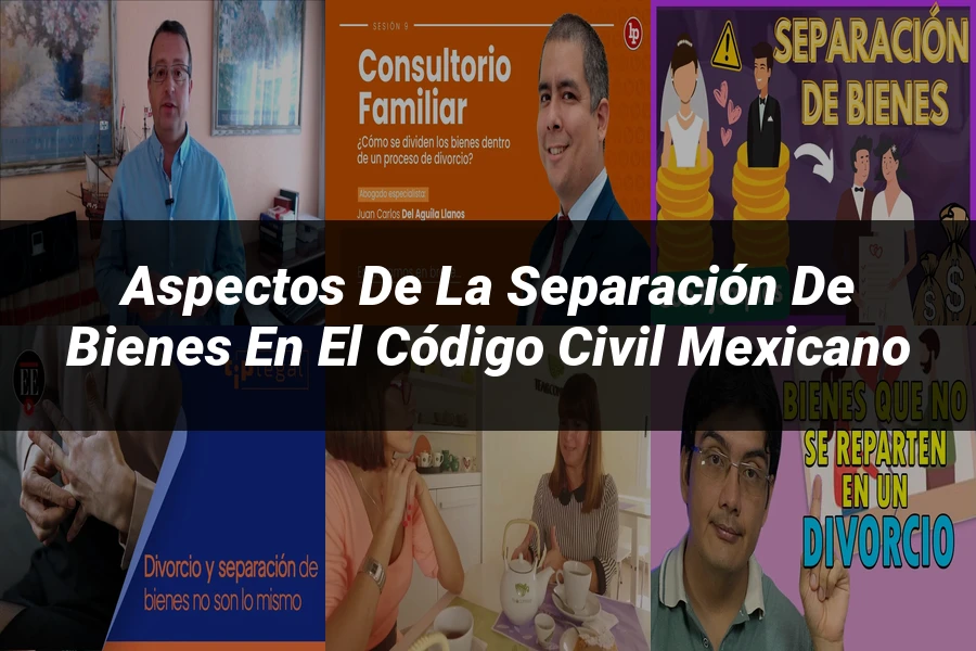 "Aspectos de la separación de bienes en el Código Civil Mexicano"