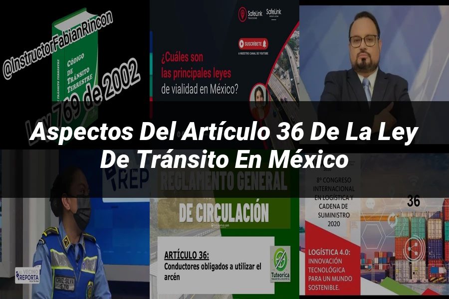 "Aspectos del artículo 36 de la ley de tránsito en México"