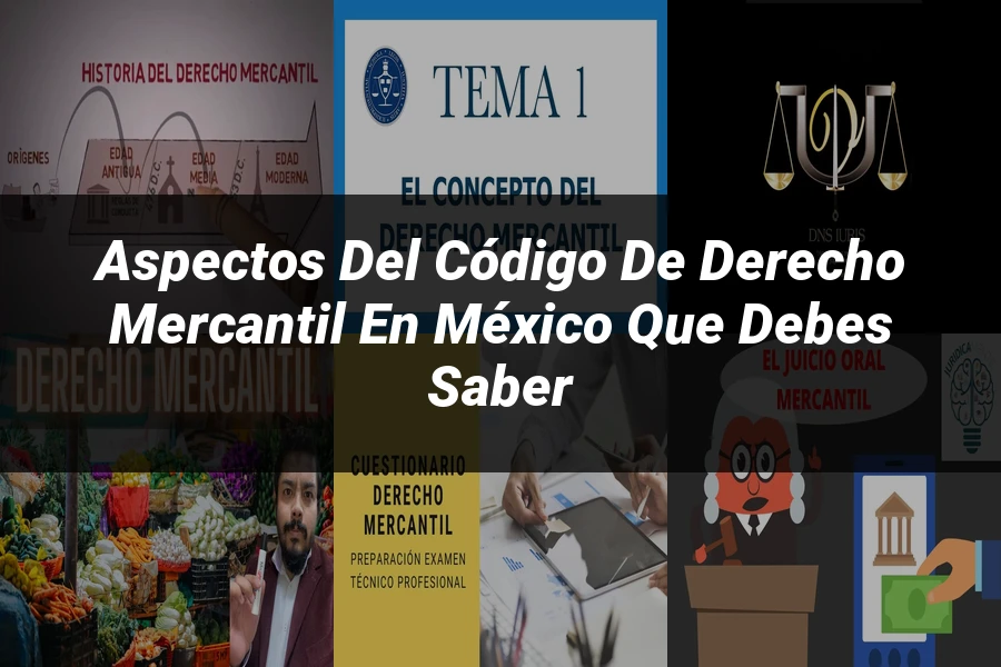 "Aspectos del código de derecho mercantil en México que debes saber"
