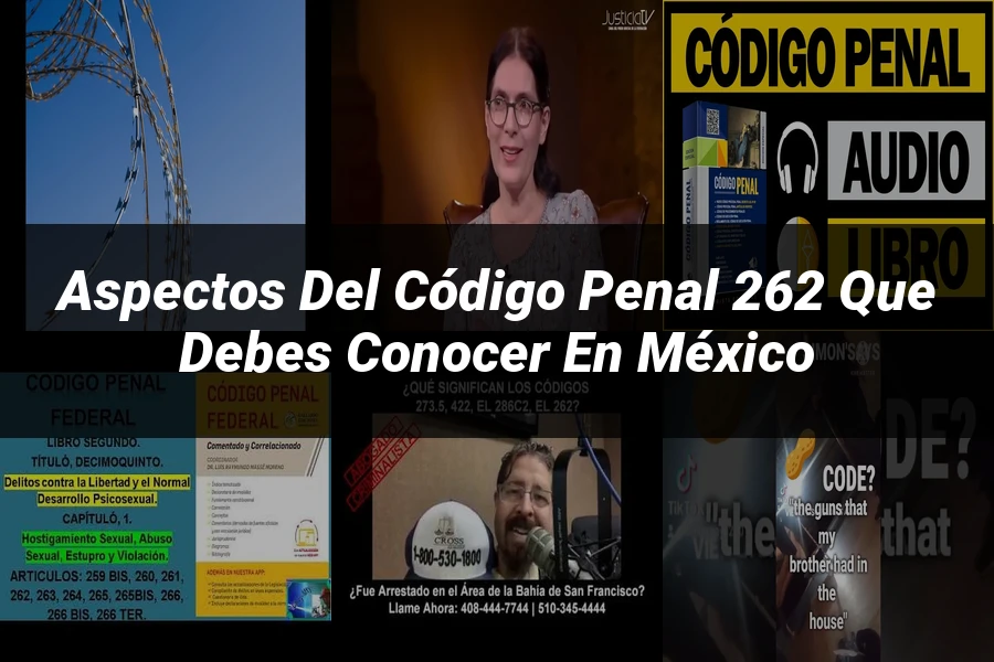 "Aspectos del código penal 262 que debes conocer en México"
