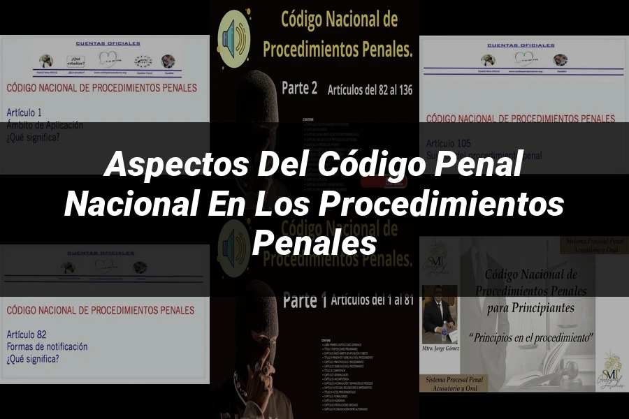 "Aspectos del código penal nacional en los procedimientos penales"