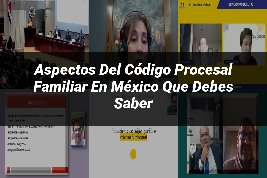 "Aspectos del código procesal familiar en México que debes saber"