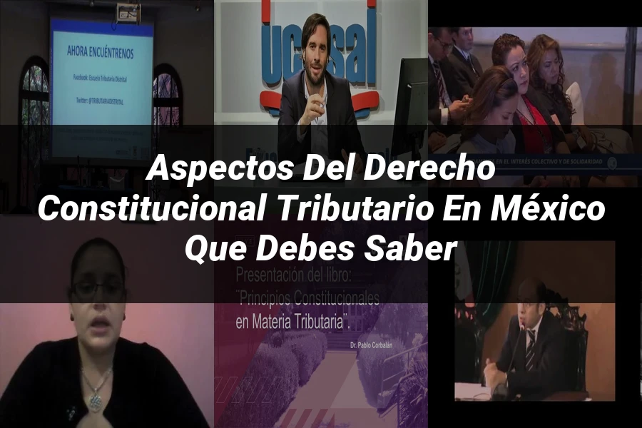 "Aspectos del derecho constitucional tributario en México que debes saber"