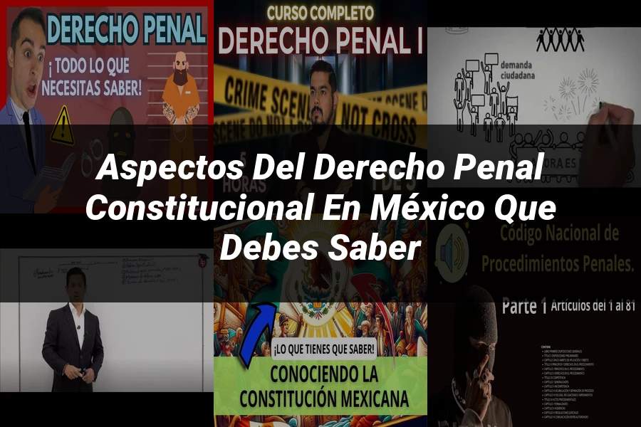 "Aspectos del derecho penal constitucional en México que debes saber"