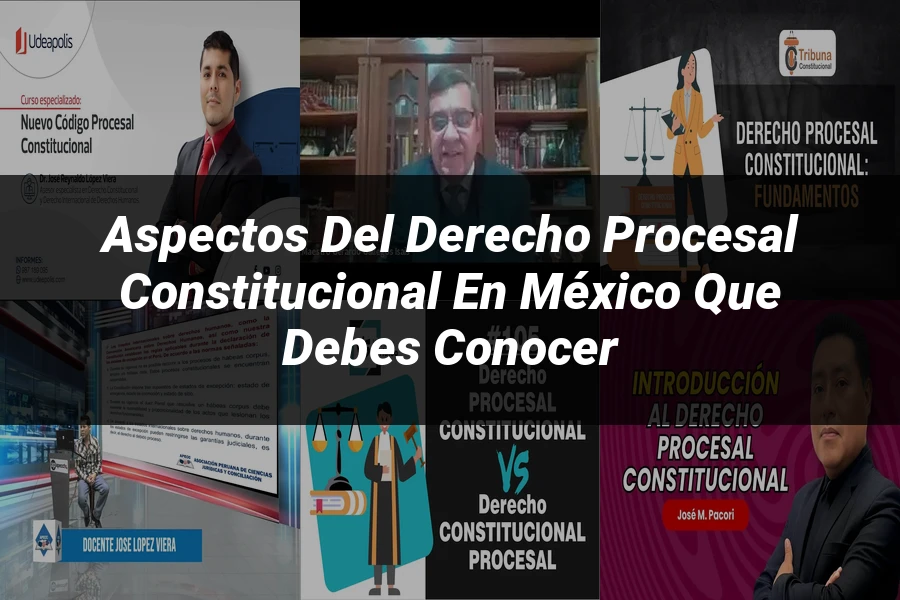 "Aspectos del derecho procesal constitucional en México que debes conocer"