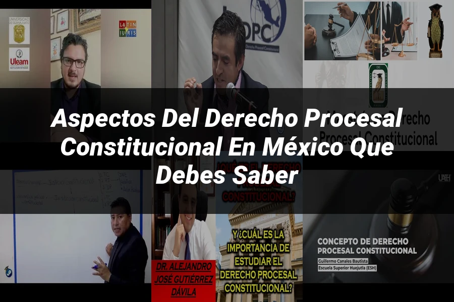 "Aspectos del derecho procesal constitucional en México que debes saber"