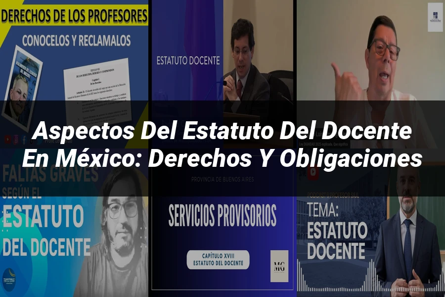 "Aspectos del estatuto del docente en México: derechos y obligaciones"
