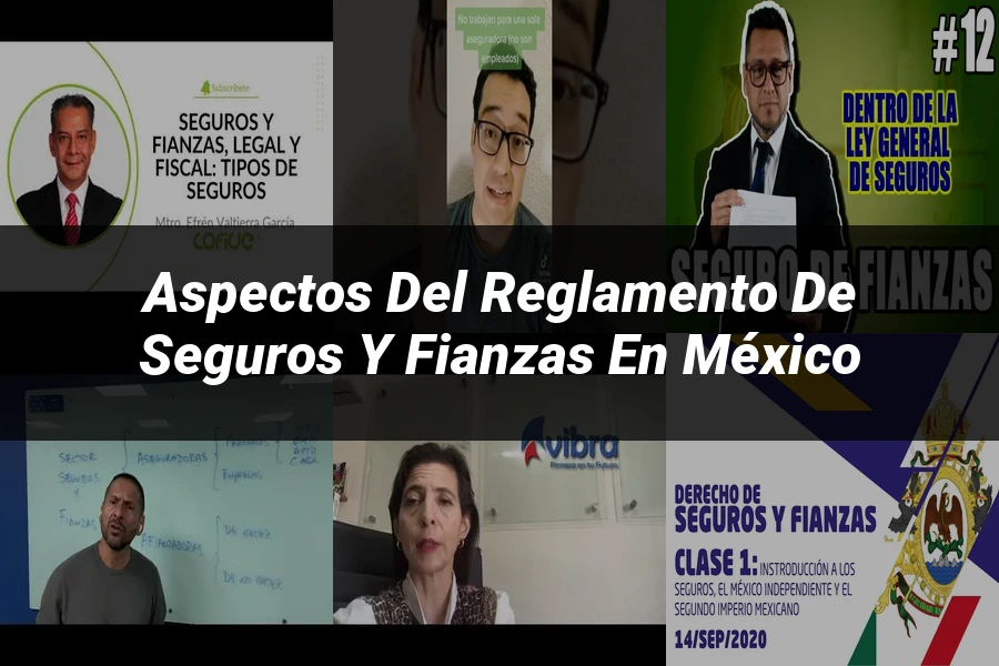 "Aspectos del reglamento de seguros y fianzas en México"