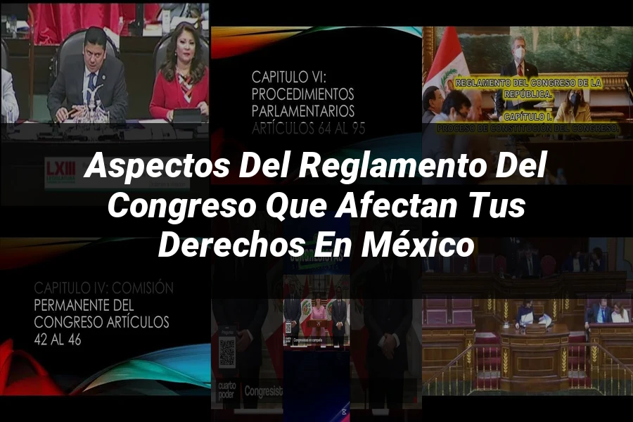 "Aspectos del reglamento del congreso que afectan tus derechos en México"