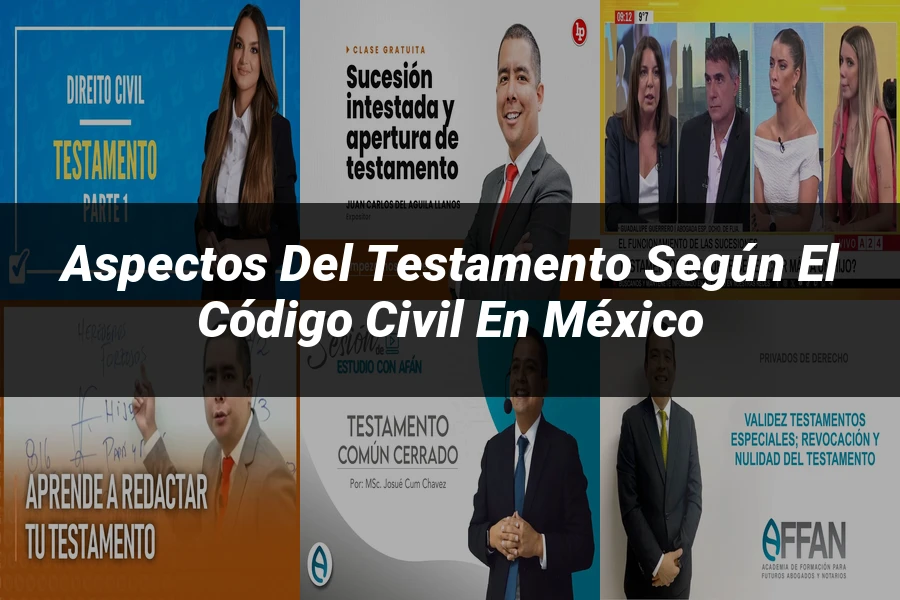 "Aspectos del testamento según el código civil en México"