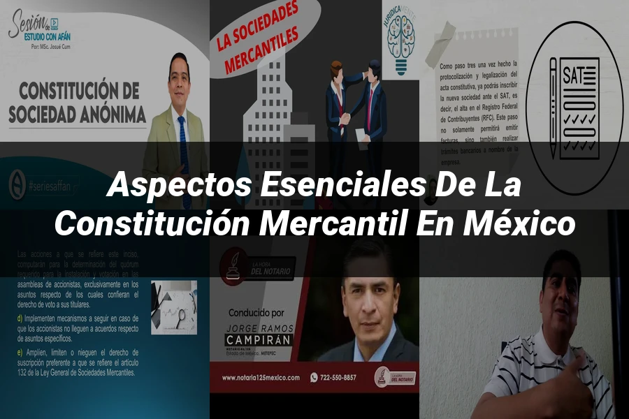 "Aspectos esenciales de la constitución mercantil en México"