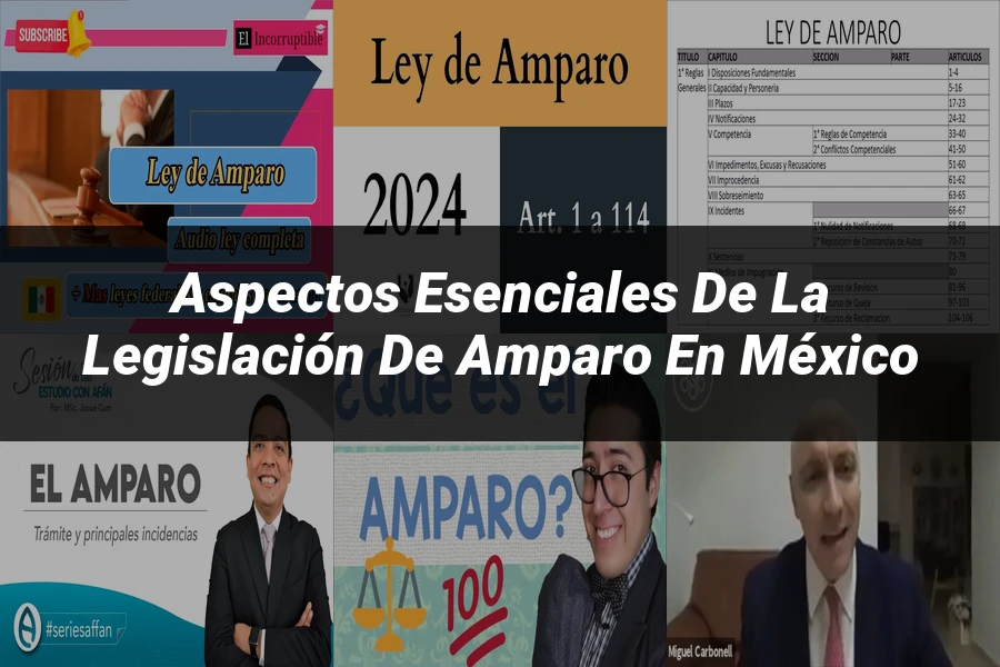 "Aspectos esenciales de la legislación de amparo en México"
