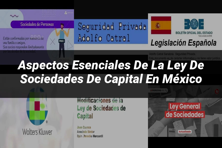 "Aspectos esenciales de la ley de sociedades de capital en México"