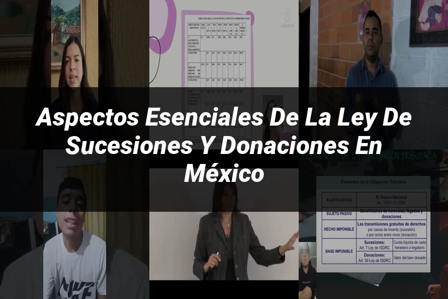 "Aspectos esenciales de la ley de sucesiones y donaciones en México"