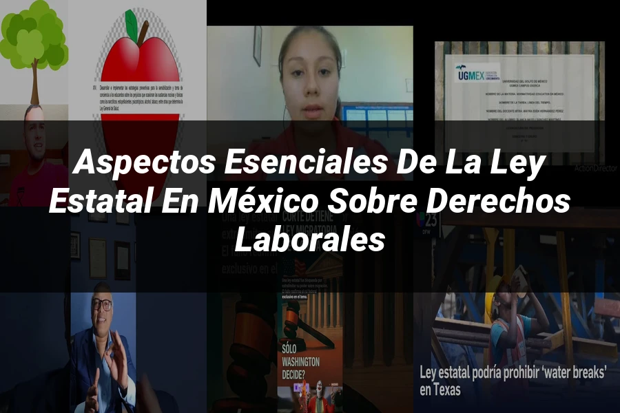 "Aspectos esenciales de la ley estatal en México sobre derechos laborales"