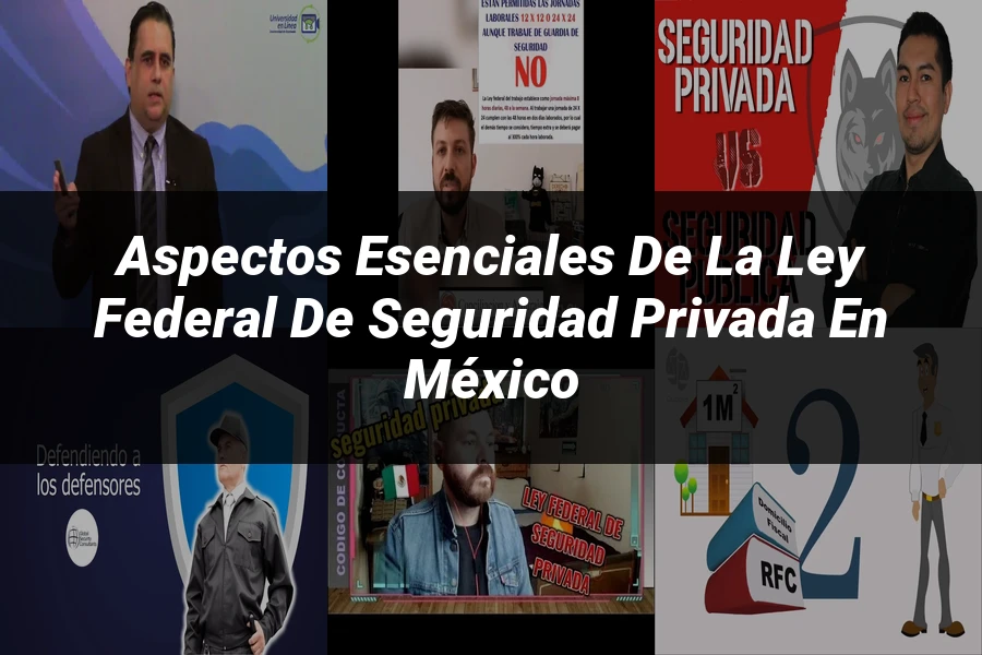 "Aspectos esenciales de la ley federal de seguridad privada en México"